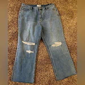 Brand new baggy ripped straight leg jeans. Never worn except to try them on.